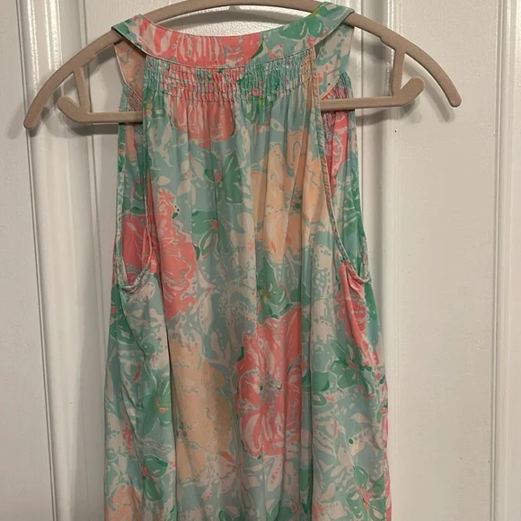 EUC Lilly Pulitzer silk sleeveless top.  Size L - Picture 6 of 6